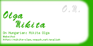 olga mikita business card